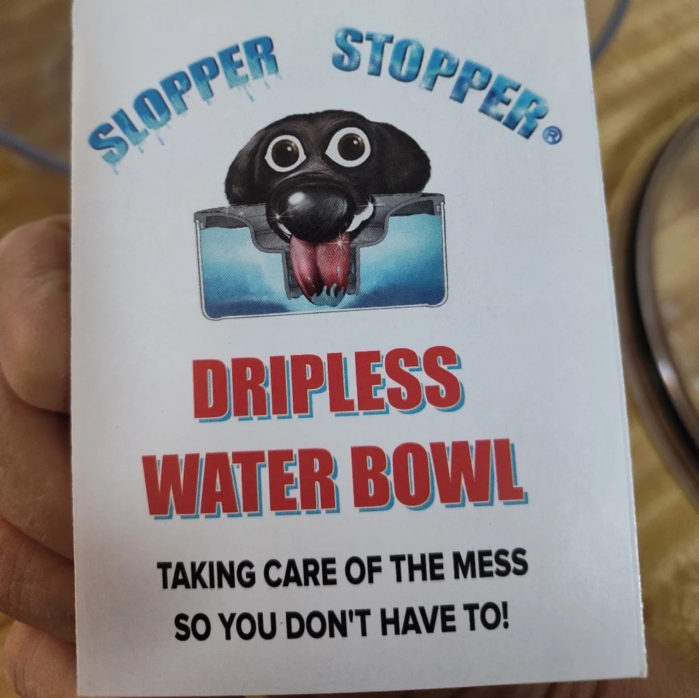 Slopper Stopper One Gallon Pup Water Bowl Dripless Great For Home RV Travel